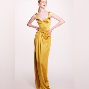 Marchesa Notte Satin Bustier Gown Size 8 B1609